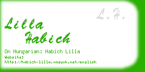 lilla habich business card